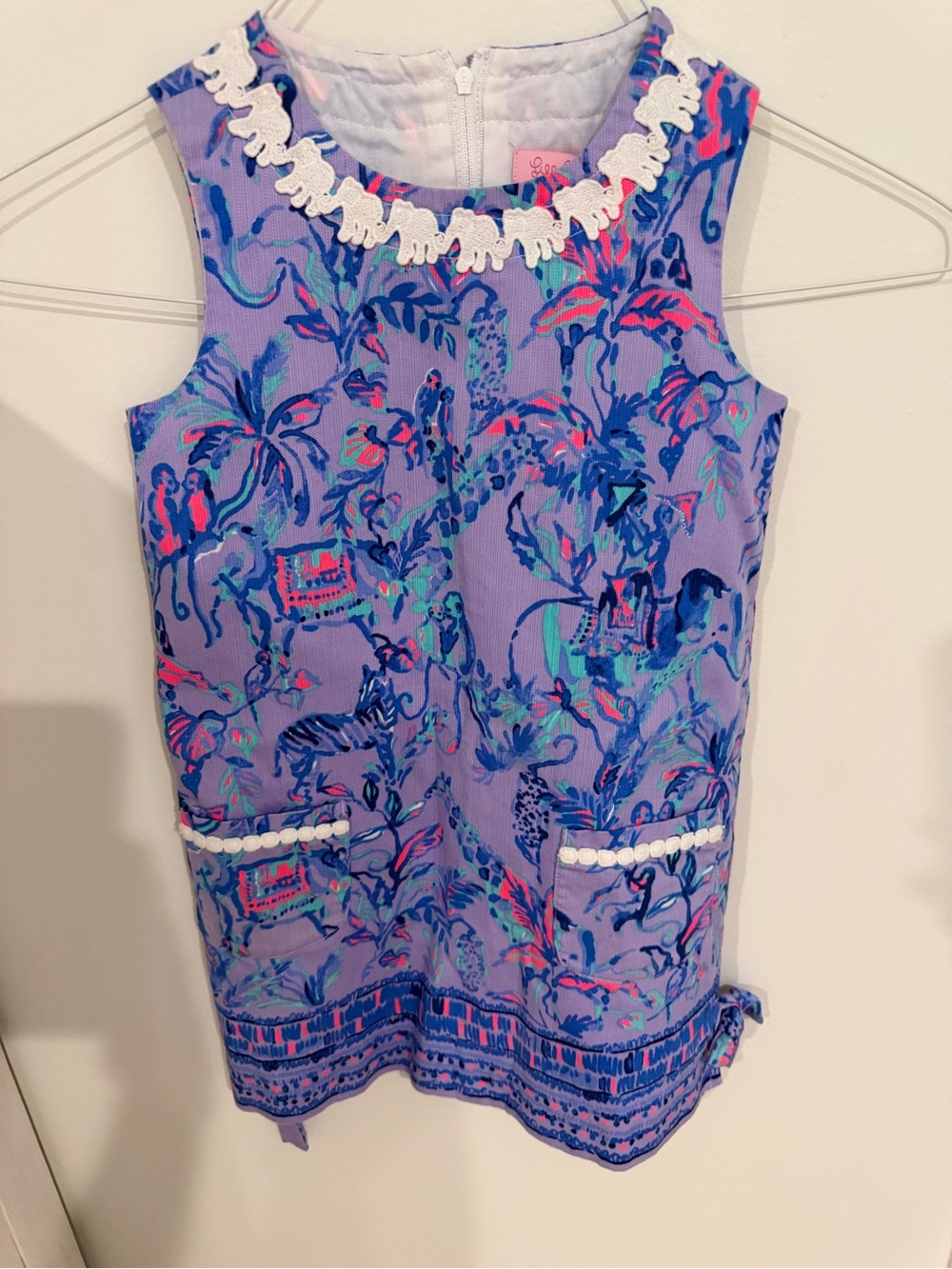 Lilly Pulitzer Lavender Tropical Shift Dress with Pink & Teal Accents